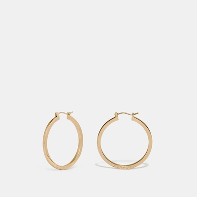 Coach Hoop Earrings In Yellow