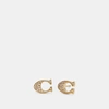 Coach Signature Stud Earrings In Yellow