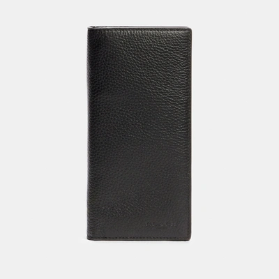 Coach Black Leather Chest Pocket Long Wallet