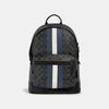 COACH WEST BACKPACK IN SIGNATURE CANVAS WITH VARSITY STRIPE,193971865898