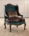 Massoud Atlanta Leather Wing Chair