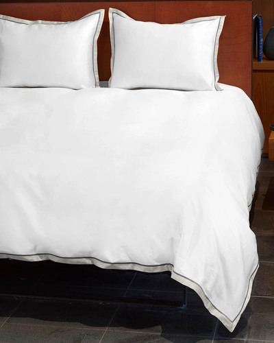 Signoria Firenze Luna Queen Duvet Cover In White/pearl