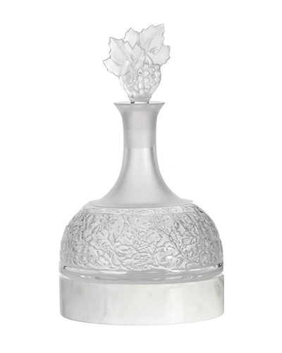 Lalique Wine Refresher Marble Base For The Versailles Decanter In Gray/white
