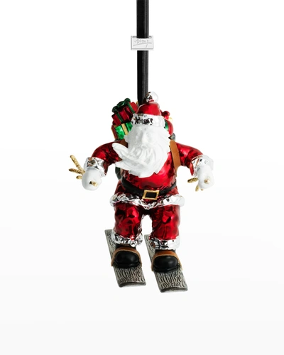 Michael Aram Skiing Santa Ornament In Multi