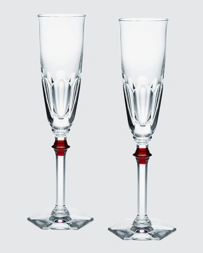 Baccarat Harcourt Eve Set Of 2 Lead Crystal Flutes In Clear