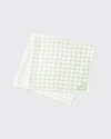 Prada Triangle Degrade Printed Silk Scarf In White/green