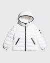 Moncler Bady Hooded Nylon Down Jacket In 032 White