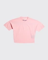 Palm Angels Little Girl's & Girl's Classic Logo T-shirt In Pink Navy