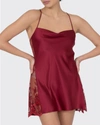 Rya Collection Darling Lace Trim Chemise In Sangria