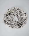 Gorski Rex Rabbit Knit Infinity Scarf In Black Snowtop