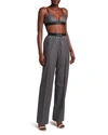 Tom Ford Contrast Logo-band Bra In Grey Melange