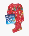 BOOKS TO BED KID'S HOW TO CATCH AN ELF PRINTED PAJAMA GIFT SET,PROD244150006