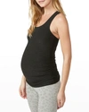 Beyond Yoga Maternity Racerback Tank Top In Darkest Night