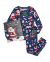 BOOKS TO BED KID'S TWAS THE NIGHT BEFORE CHRISTMAS PRINTED PAJAMA GIFT SET,PROD245620046
