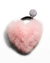 Gorski Heart Mink Fur Elastic Hair Tie In Pink