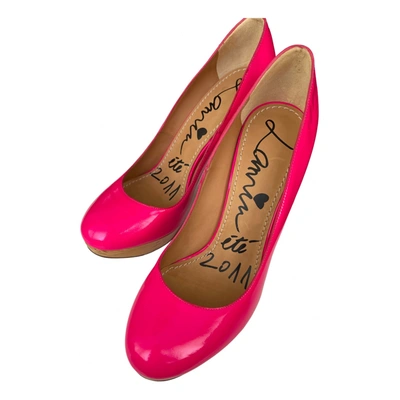 Pre-owned Lanvin Patent Leather Heels In Pink