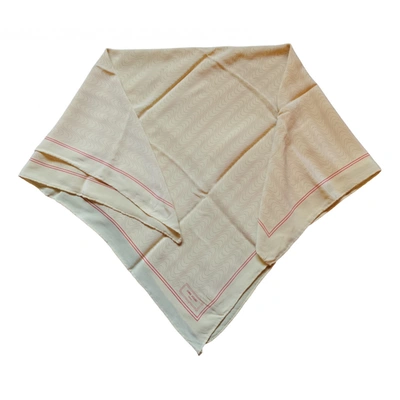 Pre-owned Loris Azzaro Silk Handkerchief In Yellow