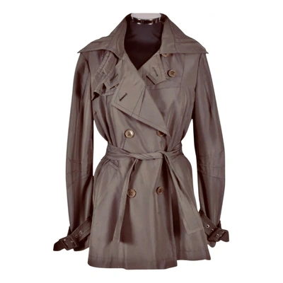 Pre-owned Dior Trench Coat In Brown