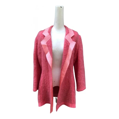 Pre-owned Dior Wool Coat In Pink