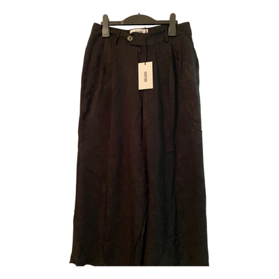 Pre-owned Mauro Grifoni Silk Large Pants In Black