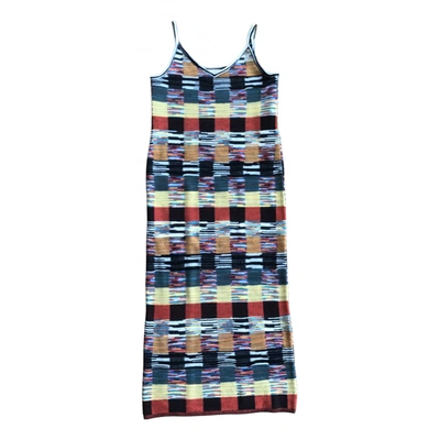 Pre-owned Palm Angels Wool Mid-length Dress In Multicolour