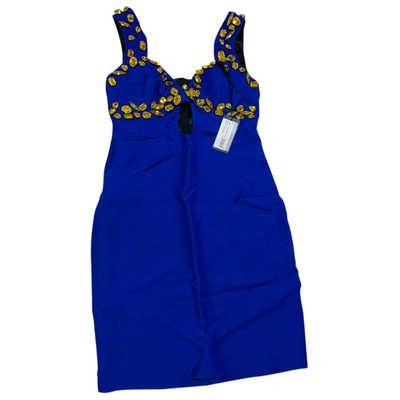 Pre-owned Prada Mini Dress In Blue
