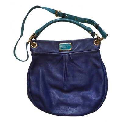 Pre-owned Marc By Marc Jacobs Too Hot To Handle Leather Crossbody Bag In Blue