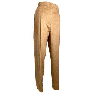 Pre-owned Max Mara Cashmere Carot Pants In Camel