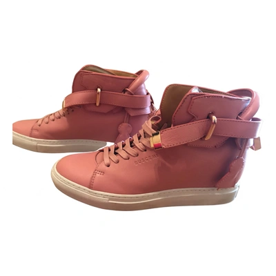 Pre-owned Buscemi Leather Trainers In Pink