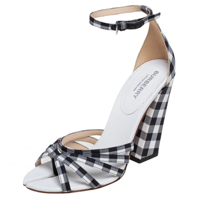 Pre-owned Burberry Cloth Sandals In Black