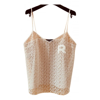 Pre-owned Rochas Lace Camisole In White