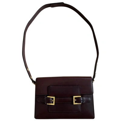 Pre-owned Fendi Baguette Leather Handbag In Brown