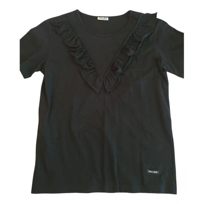 Pre-owned Miu Miu T-shirt In Black
