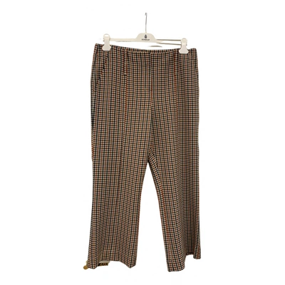Pre-owned Tory Burch Straight Pants In Multicolour
