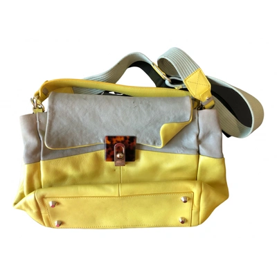 Pre-owned Lanvin Leather Handbag In Yellow