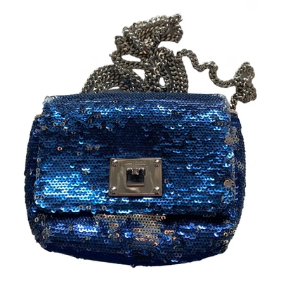 Pre-owned Jimmy Choo Glitter Mini Bag In Blue