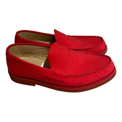 Pre-owned Carven Flats In Red