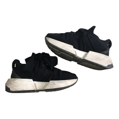 Pre-owned Mm6 Maison Margiela Cloth Trainers In Black