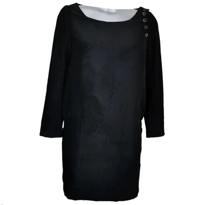 Pre-owned Ba&sh Velvet Mini Dress In Black