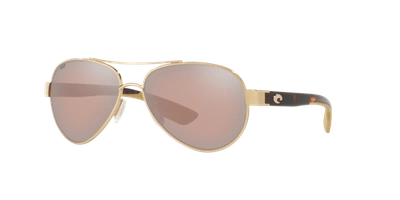 Costa Woman Sunglasses 6s4006 Loreto In Copper Silver Mirror
