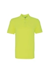 Asquith & Fox Mens Plain Short Sleeve Polo Shirt In Yellow