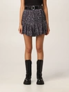 Michael Michael Kors Belted-waist Skirt In Black