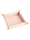 Royce New York Leather Catchall Tray In Orange