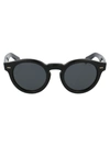 Polo Ralph Lauren Round Frame Sunglasses In 500187 Shiny Black