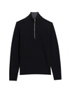 Theory Arnaud Merino Wool Quarter-zip Sweater In Black