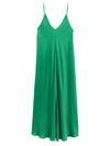 L Agence Lorraine Slip Midi Dress In Amazon Green