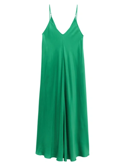 L'agence Lorraine Slip Midi Dress In Amazon Green