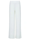 L Agence The Crawford Ribbed Wide-leg Pants In Ivory