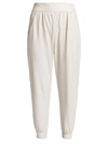 Susana Monaco Faux Leather Jogger Pants In Blanched Almond
