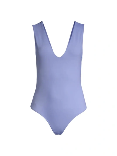 Free People Intimately Fp Keep It Sleek Bodysuit In Bittersweet Blue